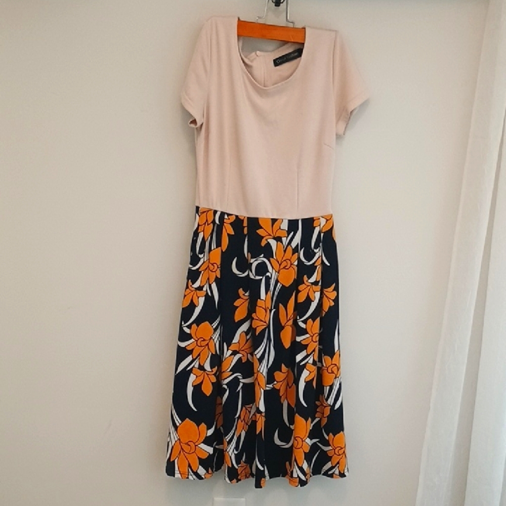 OxiuLi Fashion Cream Top Dress
